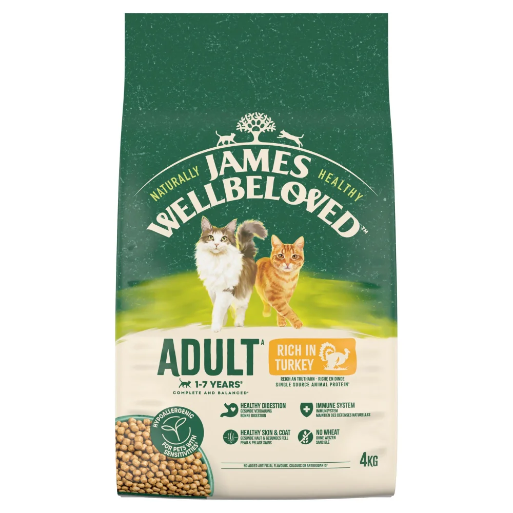 Hipoalergiczna Sucha Karma dla Dorosłych Kotów Bogata w Indyka 1,5 kg Image 1