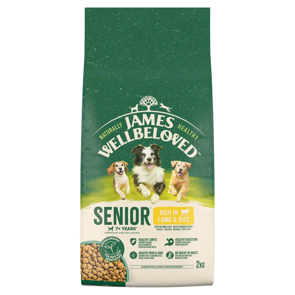 Hipoalergiczna Sucha Karma dla Starszych Psów Bogata w Jagnięcinę 2 kg Image 1