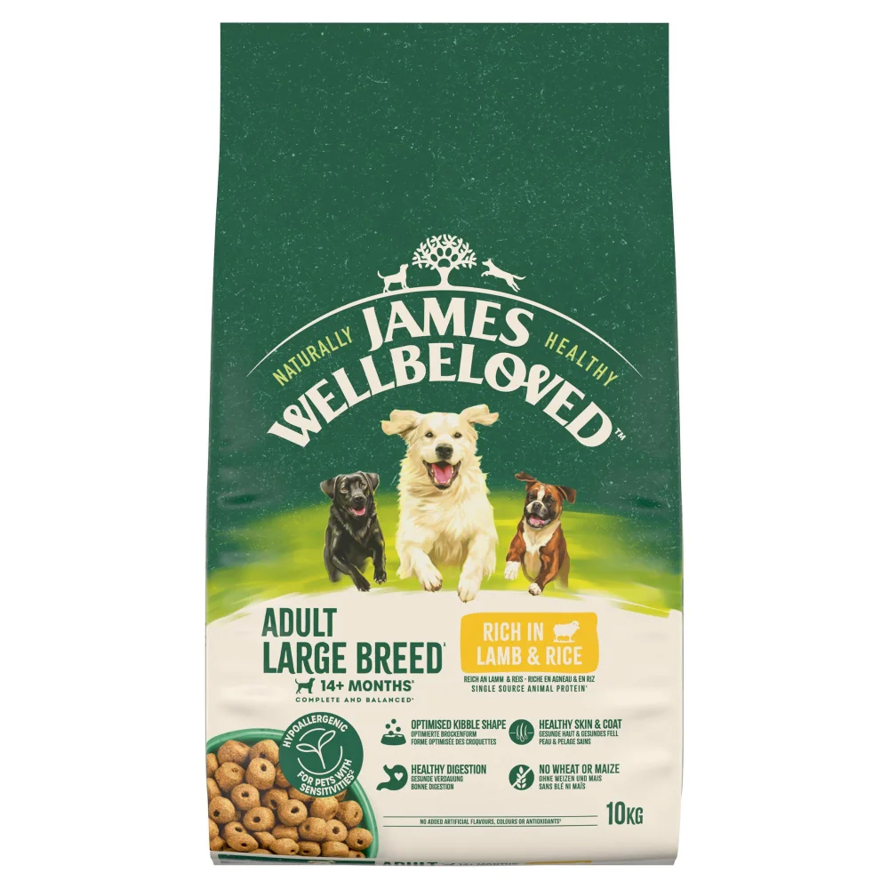 Hipoalergiczna Sucha Karma dla Dorosłych Psów Dużych Ras Bogata w Jagnięcinę 10 kg Image 1